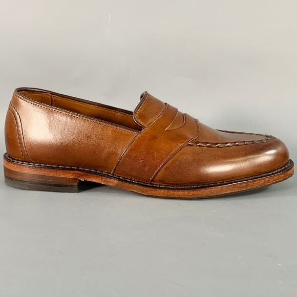 ALLEN EDMONDS Size 7 Randolph Brown Leather Penny Loafers - Picture 2 of 10